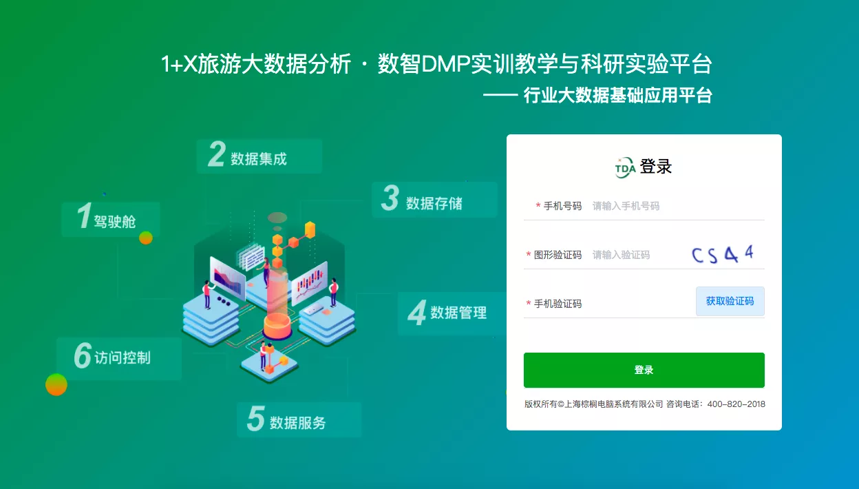 数智DMP实训平台
一体化的创新模式，利用大数据技术，搭建教学系统和集群平台，将理论学习、实践教学和大数据项目实战融为一体，由易而难、循序渐进。